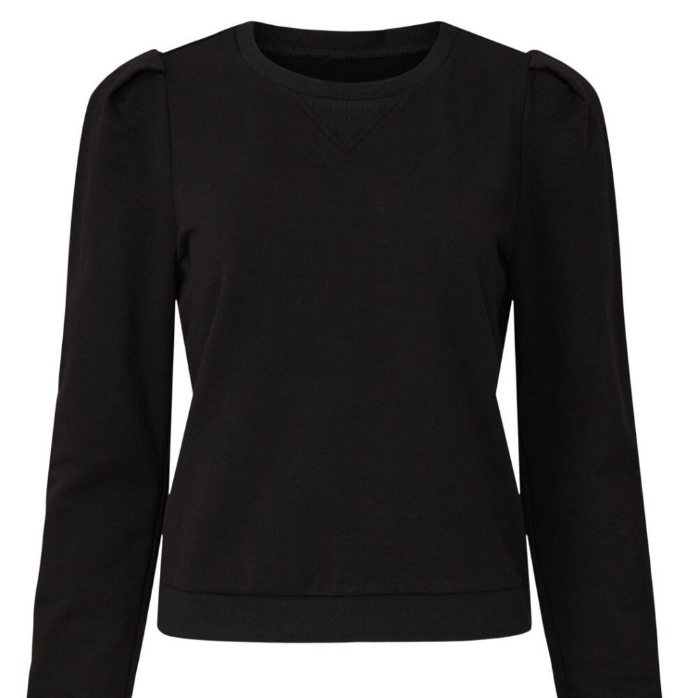 Black Puff Sleeve Sweater - Picture 2 of 4